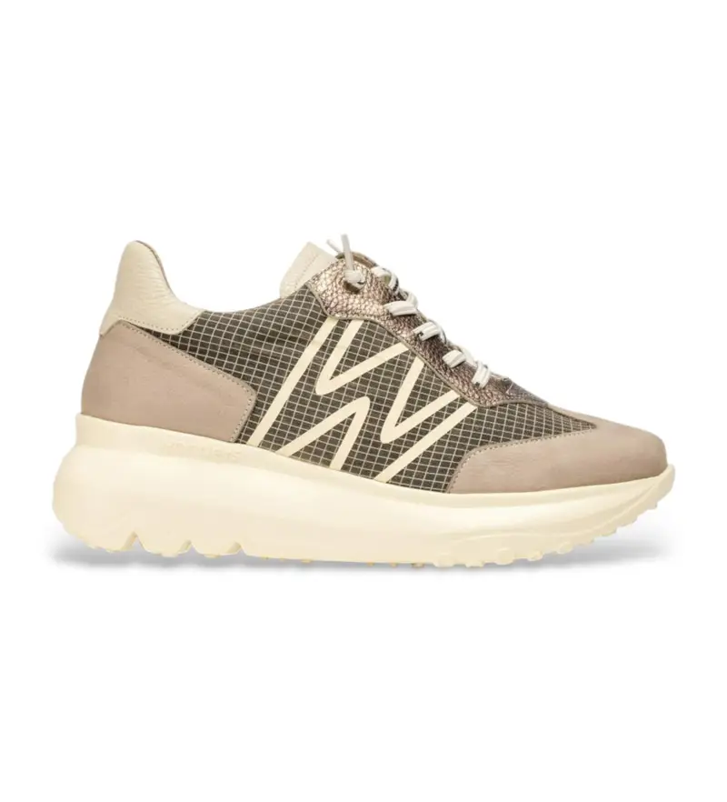 per donna A-4001 Sneakers Ultrafly 01 color talpa (36), Pelle, 3 a 5cm, Stringhe, Casual, Taupe Marrone