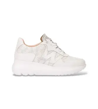 per donna A-4021 Sneakers Ultrafly21 in pelle bianca (36), Bianco, 3 a 5cm, Stringhe, Casual