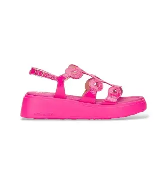 per donna A-4503 Sandali in pelle rosa Infinity Flow (36), 3 a 5cm, Fibbia, Casual