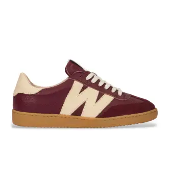 per donna AP-2001 Sneakers Nubia 01 in pelle bordeaux (36), Basso, Stringhe, Casual, Granata