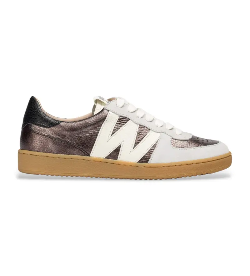 per donna AP-2002 Sneakers Nubia 02 in bronzo (36), Basso, Stringhe, Casual Bianco