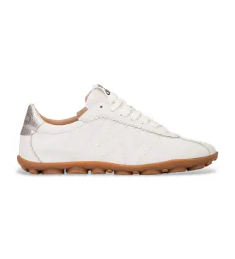 per donna AP-2102 Sneakers in pelle bianca Sprintr 02 (36), Bianco, Basso, Stringhe, Casual Argento