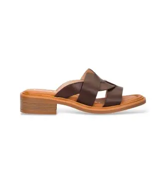 per donna B-9611 Sandali Brown Wave (36), Pelle, Marrone, 3 a 5cm, Nessuno, Casual Cammello