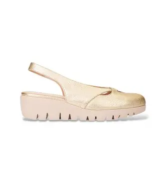 per donna C-33351 Sandali Comfort in Pelle Dorata (36), Oro, 3 a 5cm, Nessuno, Casual
