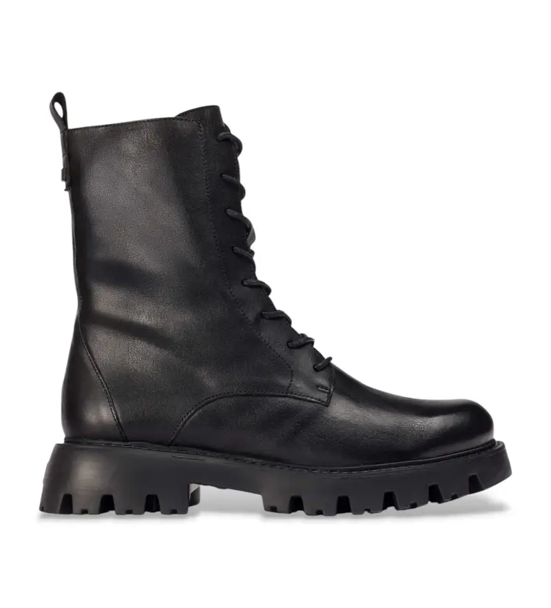 per donna C-7510 Stivali in pelle nera Goodfly 10 (41), Nero, Basso, Stringhe, Cerniera, Casual