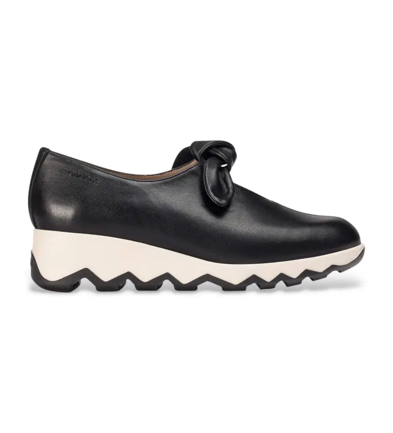 per donna. C-7611 Scarpe in pelle nera Simon 11 (37), Basso, Stringhe, Casual