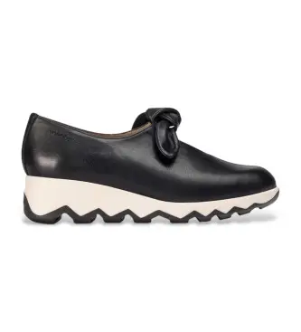 per donna C-7611 Scarpe in pelle nera Simon 11 (39), Basso, Stringhe, Casual