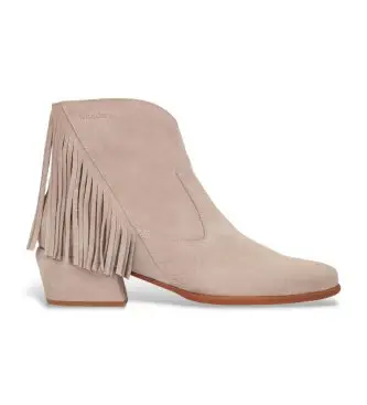 per donna D-2005 Stivaletti in pelle color tortora FEI 05 (36), 1 a 3 cm, Casual, Taupe