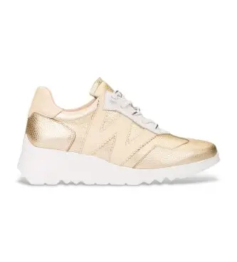 per donna E-6770 Sneakers in pelle color oro Kyoto (36), 1 a 3 cm, Stringhe, Casual, Poli pelle Blu