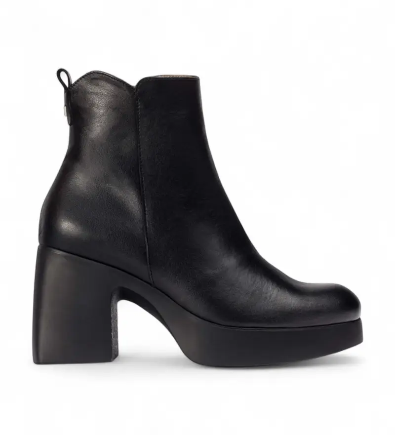 per donna H-4981 Stivaletti in pelle nera Lady 81 (40), Nero, 3 a 5cm, Cerniera, Casual