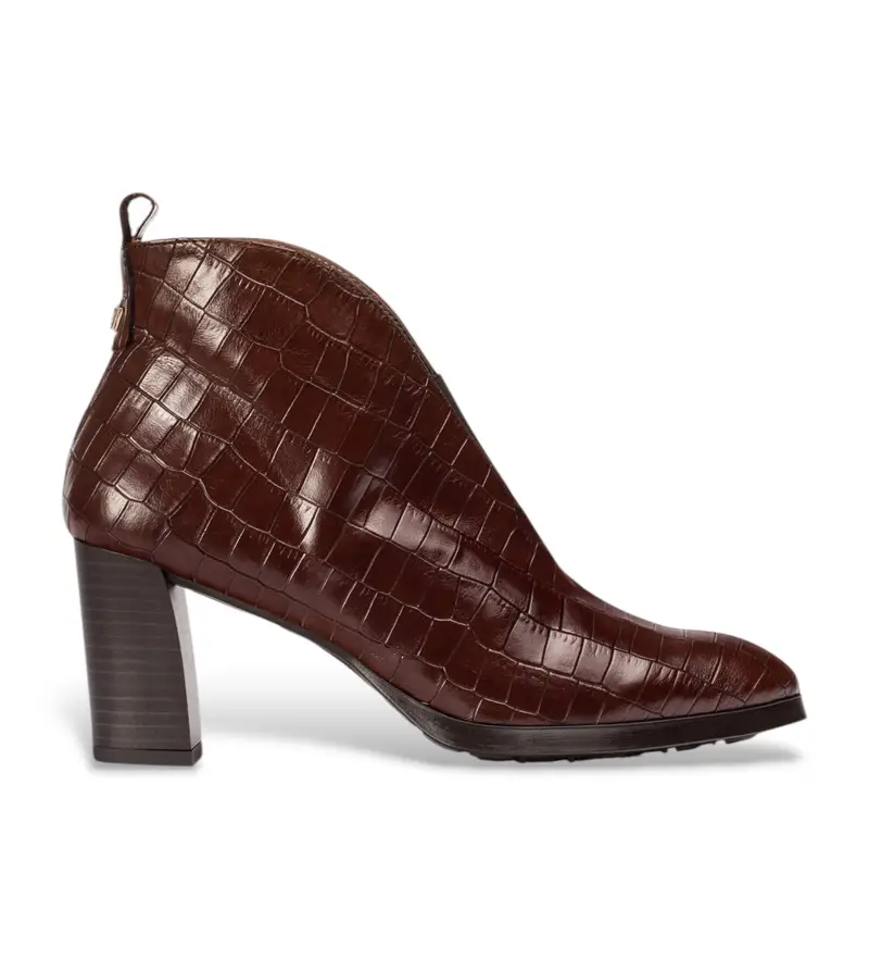 per donna L-1112 Stivaletti Sorrento in pelle marrone (40), 3 a 5cm, Nessuno, Casual