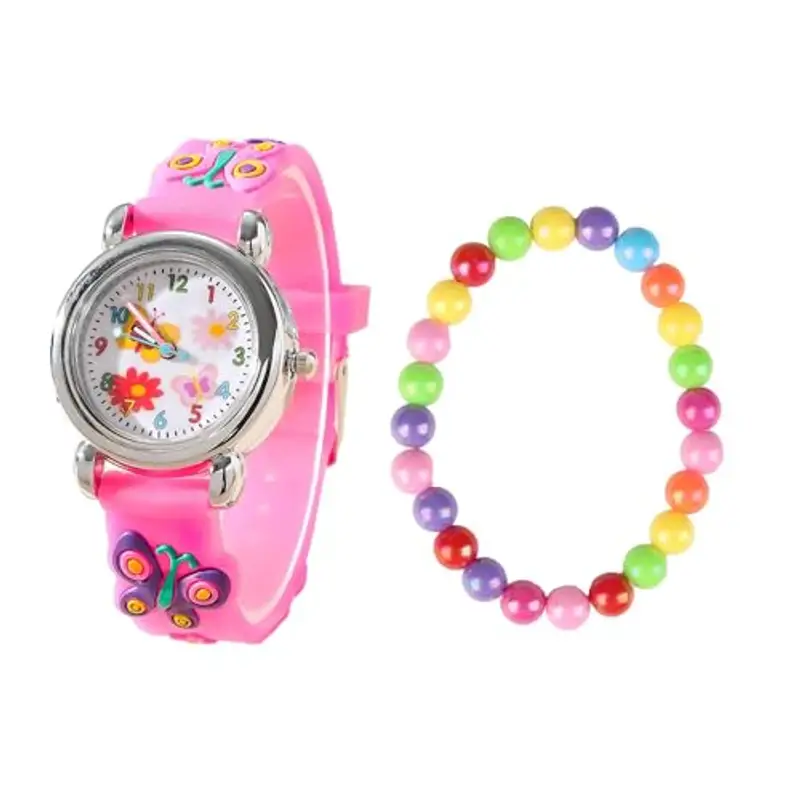 Wonvify Orologio Bambina, Quarzo Orologio Bambini Digitale Educativo Analogico Impermeabile, Sport Braccialetto Cartoon In Silicone 3D, Orologio Bambino Ragazza 3 4 5 6 7 8 9 10 11 12 Anni Bimba