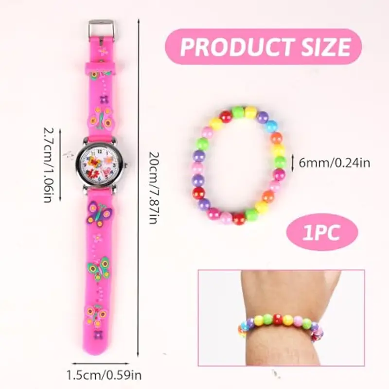 Wonvify Orologio Bambina, Quarzo Orologio Bambini Digitale Educativo Analogico Impermeabile, Sport Braccialetto Cartoon In Silicone 3D, Orologio Bambino Ragazza 3 4 5 6 7 8 9 10 11 12 Anni Bimba miniatura 2