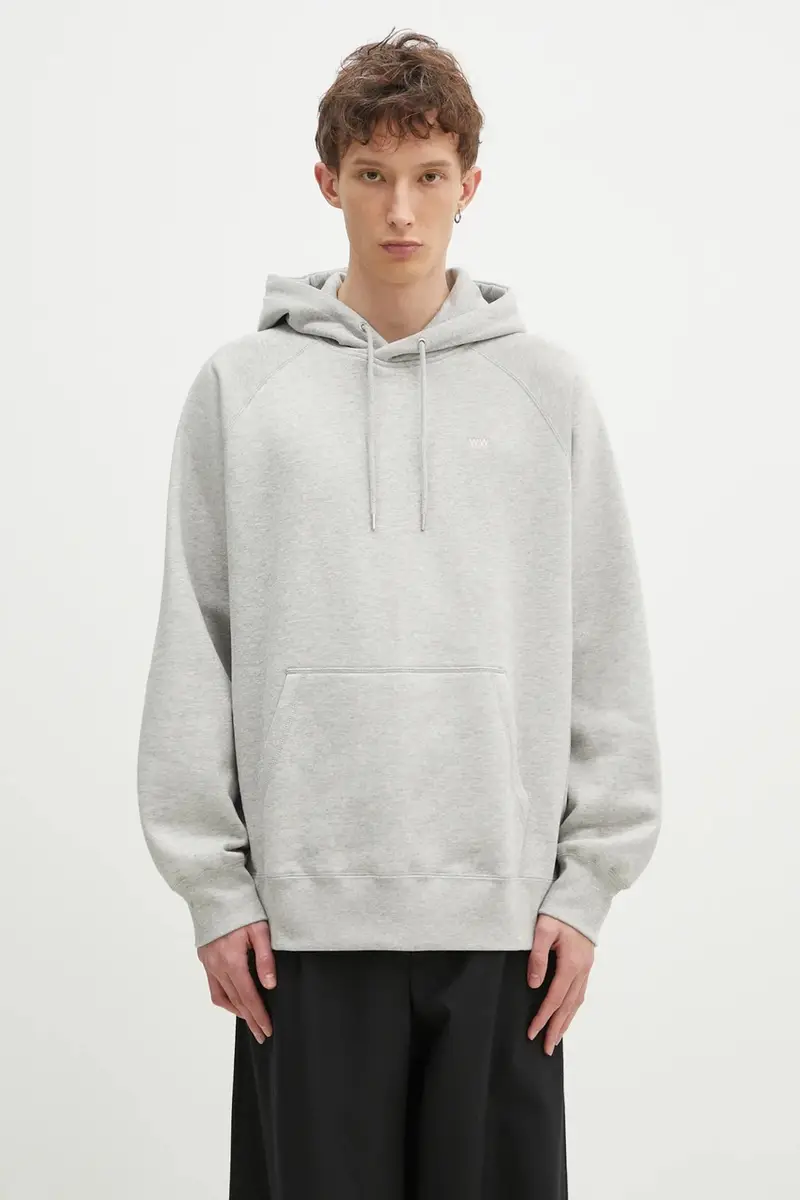 felpa in cotone Fred hoodie 25217 uomo colore grigio 30250243