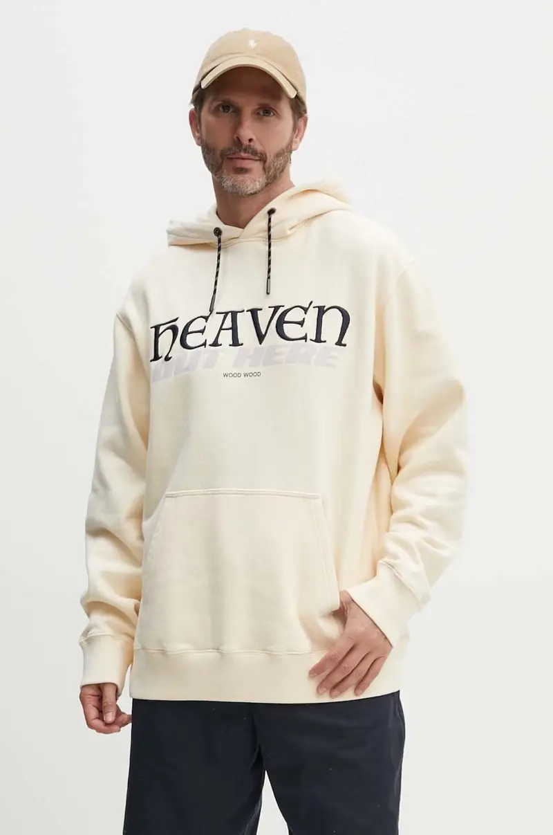 felpa in cotone Zeus heaven hoodie uomo 12335603.2493 Beige