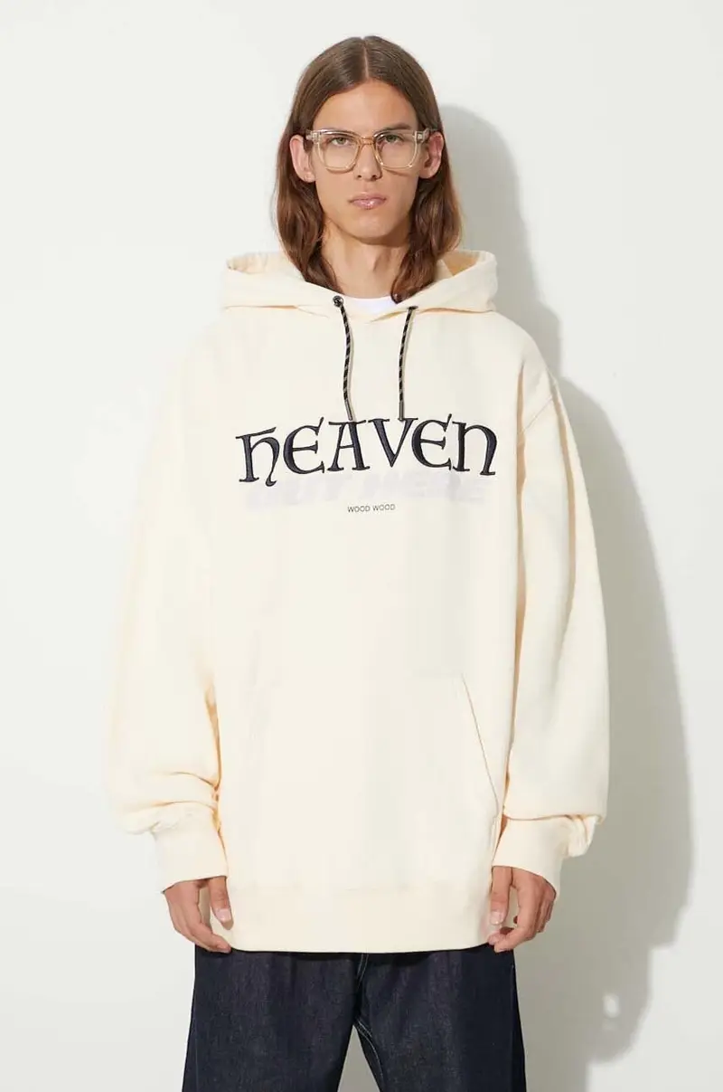 felpa in cotone Zeus heaven hoodie uomo 12335603.2493 Beige