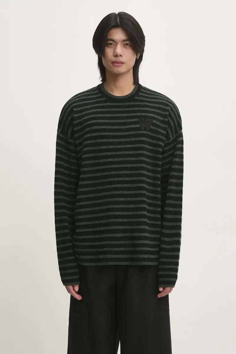 maglione in lana Tya Striped Oversized Jumper uomo colore verde 10315502.4159