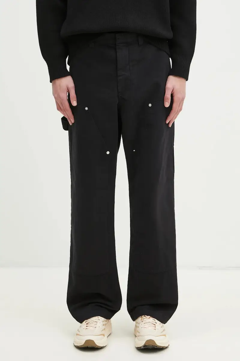 pantaloni Fed Herringbone Workwear Pants uomo colore nero 30250468