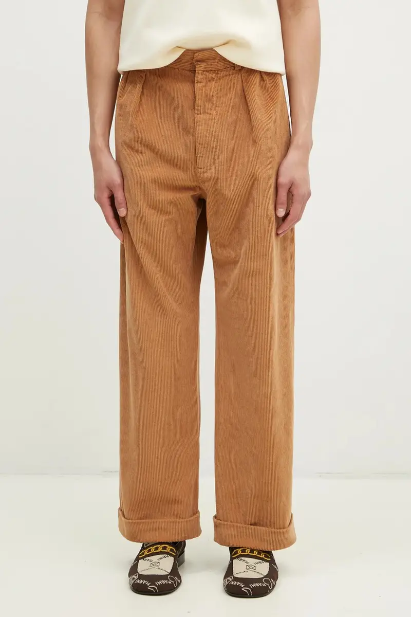 pantaloni in velluto a coste Lawrence Trousers colore marrone 12435012.5088