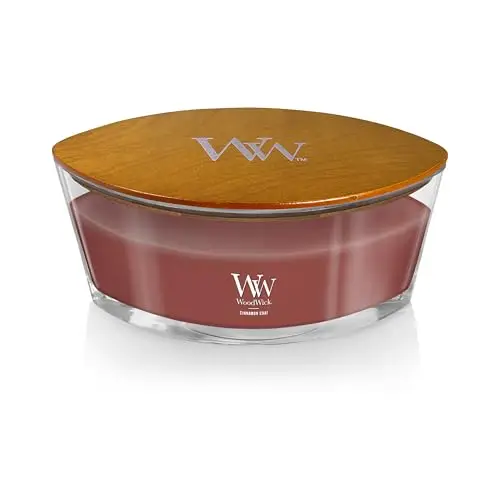 Woodwick Candela Profumata Grande Con Stoppino Scoppiettante, Fino A 130 Ore, Rosso Chai Alla Cannella, Grande miniatura 2
