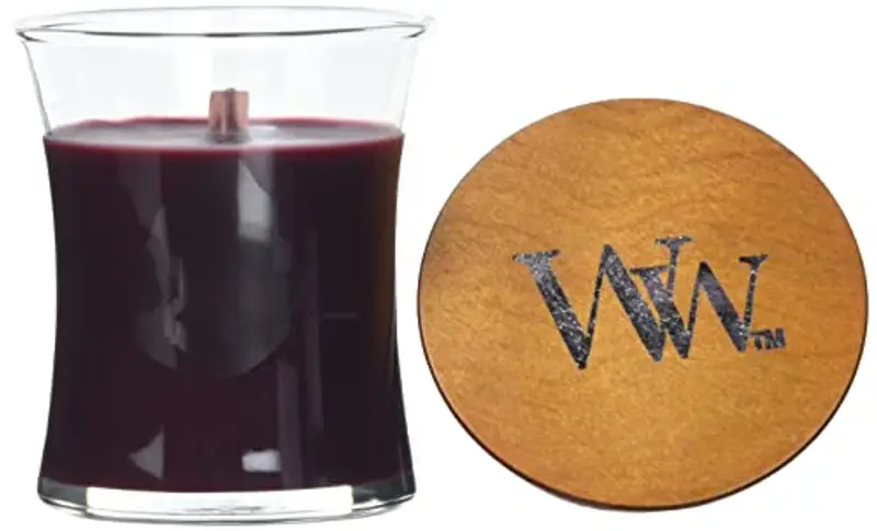 WoodWick Candela profumata Hourglass mini con stoppino crepitante | Amarena | Durata della fragranza: fino a 20 ore miniatura 2