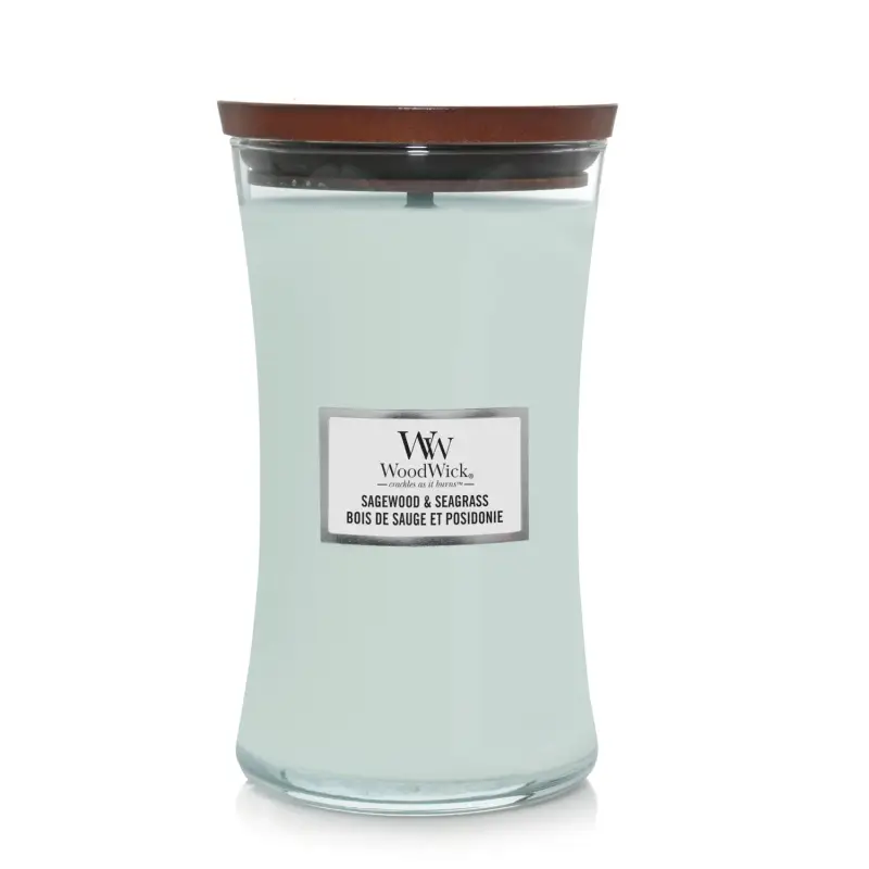 Hourglass Candles Sagewood & Seagrass 610g - LARGE - Candele profumate