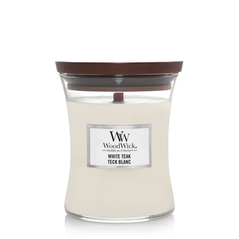 Hourglass Candles White Teak 275g - MEDIUM - Candele profumate