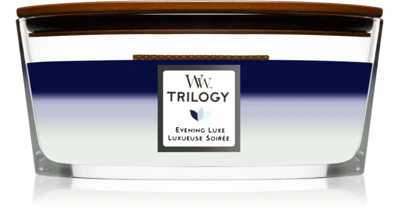 Trilogy Evening Luxe candela profumata con stoppino in legno (hearthwick) 453,6 g