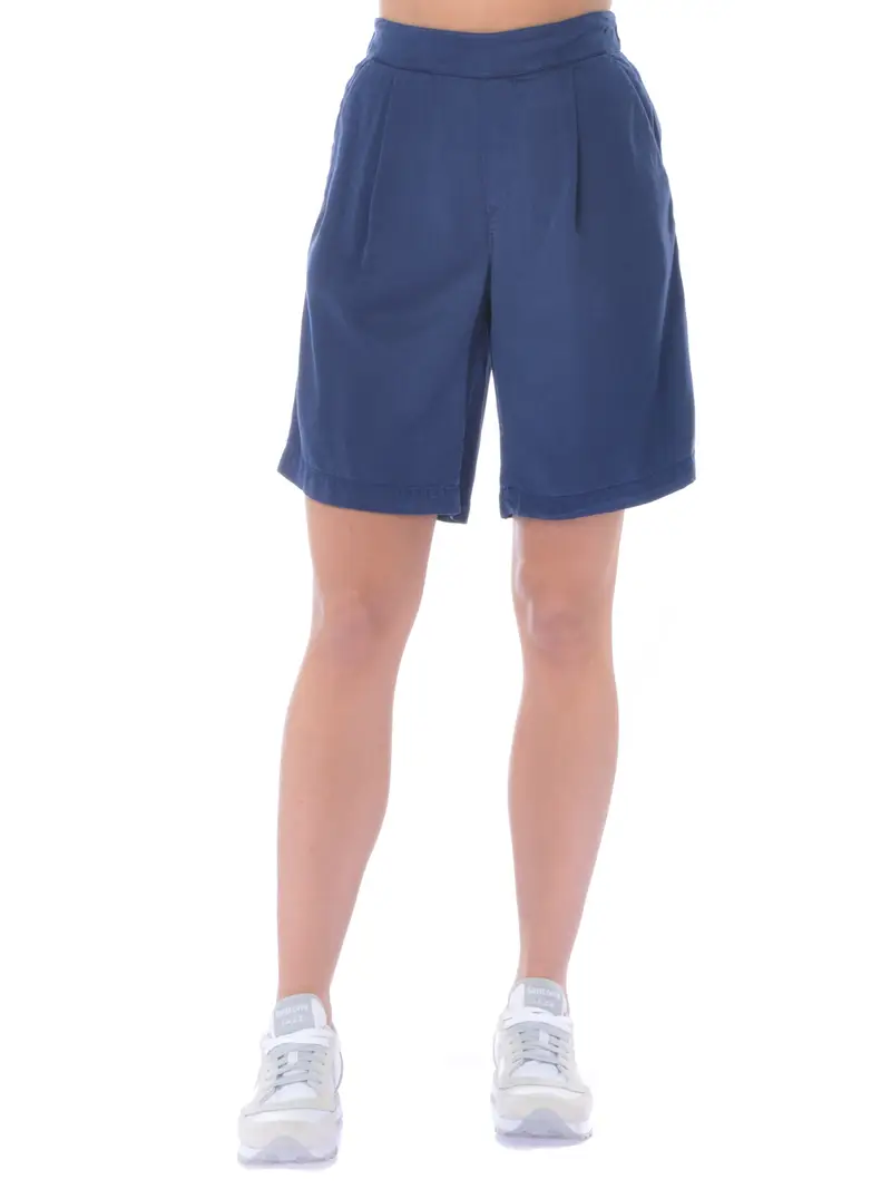 Bermuda donna Woolrich in lyocell fluido Blu