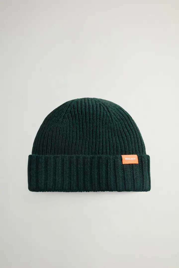 Berretto da bambino in misto lana Verde Dark Holly Green