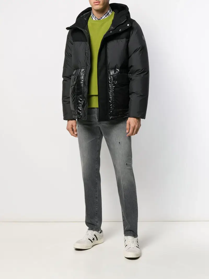 Bomber nero inserti lucidi miniatura 2