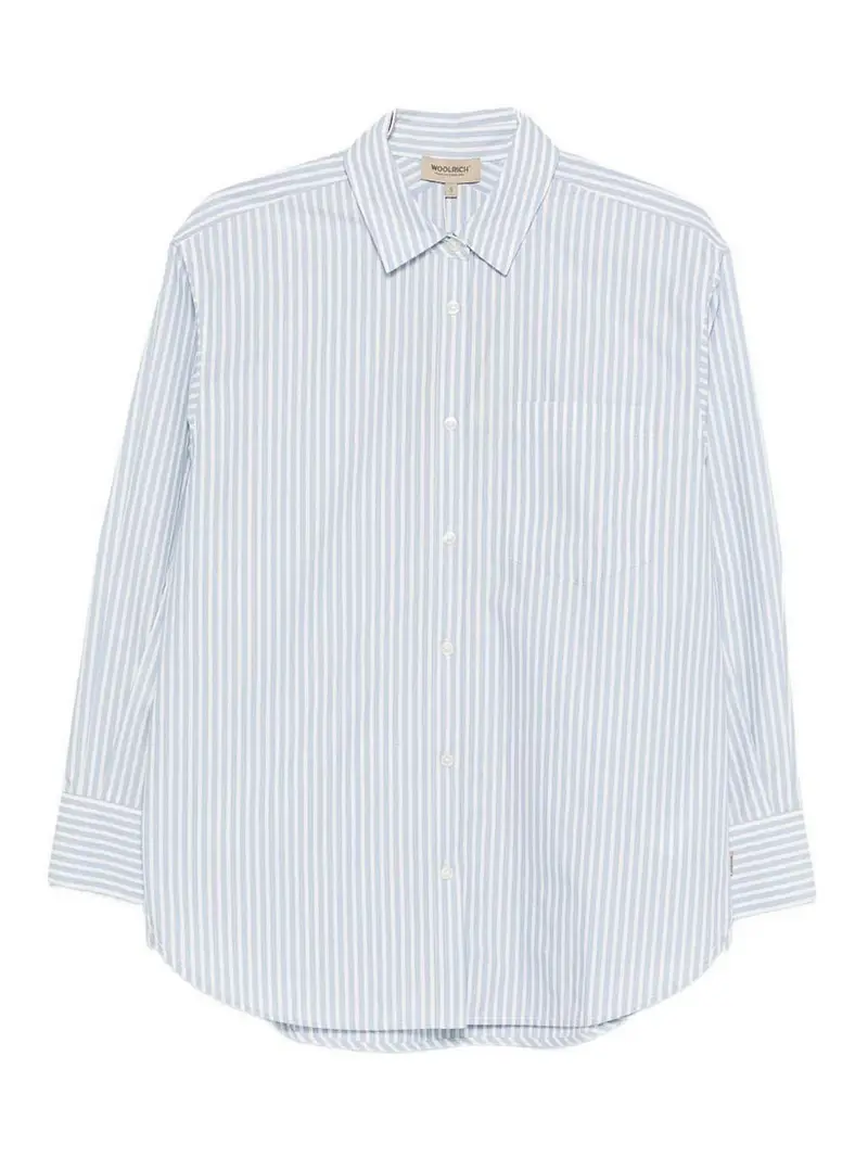 Camicia in cotone a righe Blu