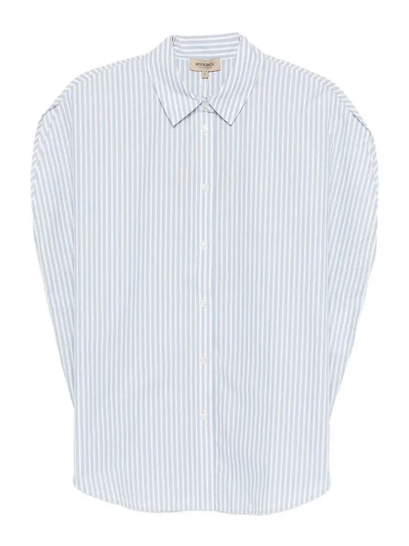 Camicia in cotone a righe Blu