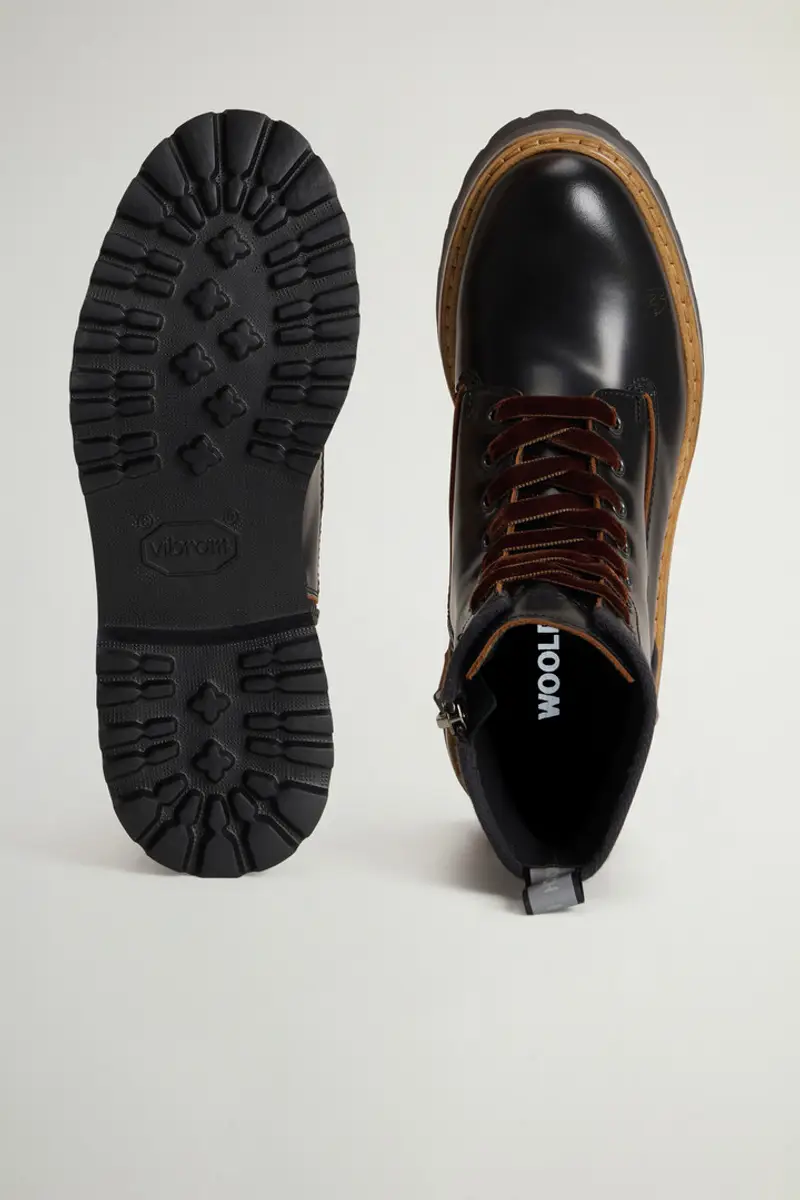 Woolrich Donna Anfibi Main in pelle Nero Taglia 36 miniatura 3