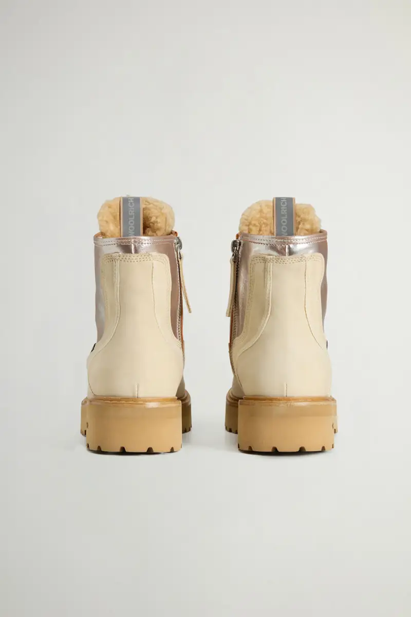 Woolrich Donna Anfibi Main in vacchetta e pelle scamosciata Beige Taglia 36 miniatura 2