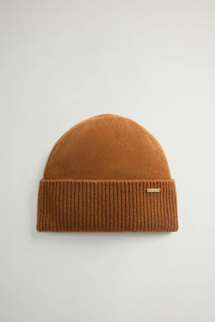 Donna Berretto in puro cashmere Marrone Bronze