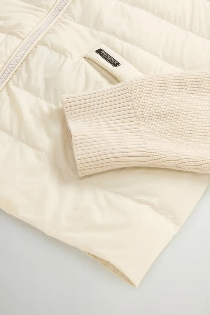 donna Bomber ibrido in nylon Bianco Milky Cream miniatura 2