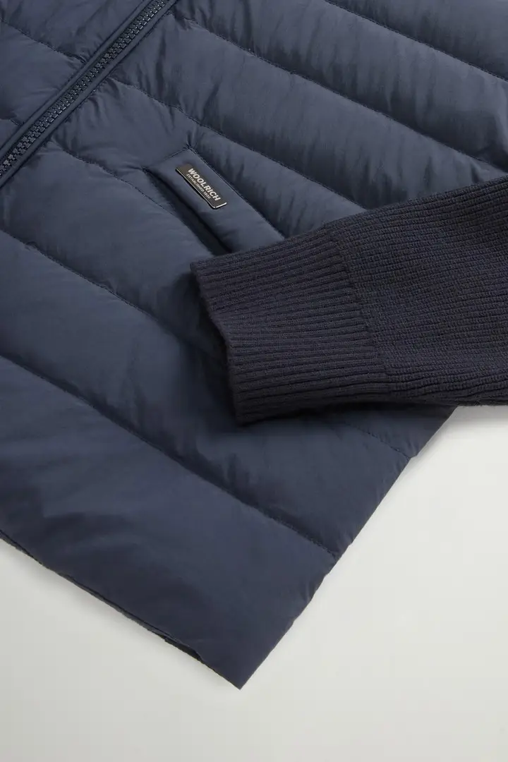 donna Bomber ibrido in nylon Blu Faded Melton Blue miniatura 2