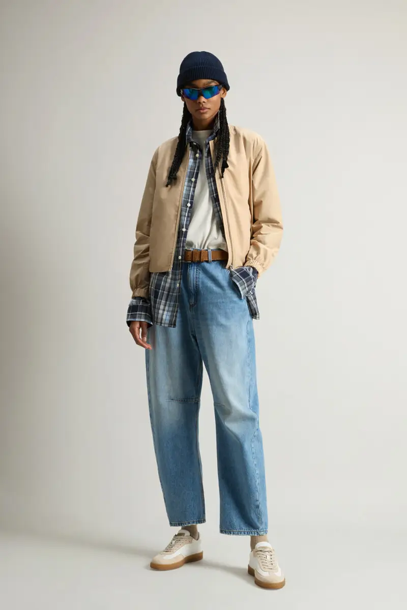 Woolrich Donna Bomber in Urban Touch Beige Taglia XS