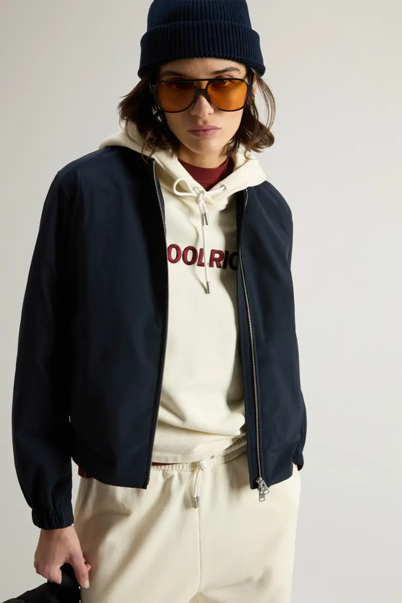 Woolrich Donna Bomber in Urban Touch Blu Taglia XS miniatura 3