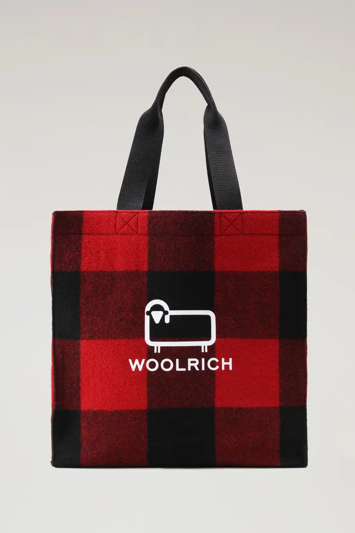 Donna Borsa tote in lana americana Rosso Red Buffalo