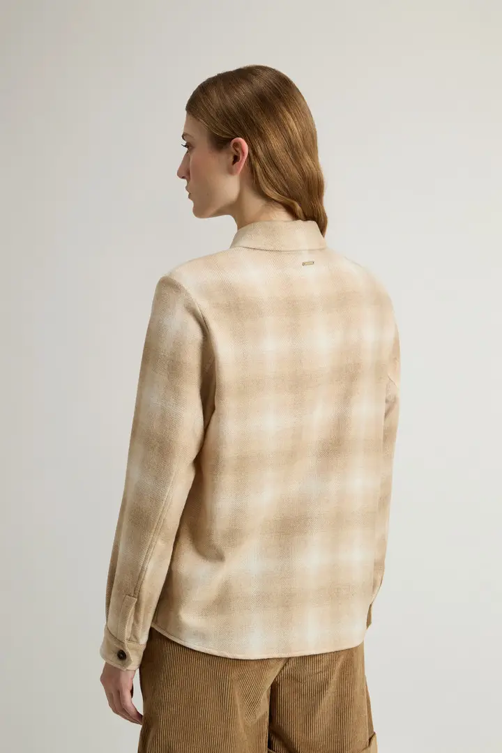 Donna Camicia in misto lana italiana Beige Hombre Beige miniatura 2