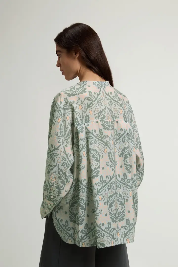 donna Camicia in misto Lyocell Verde Alpine Floral Line miniatura 2