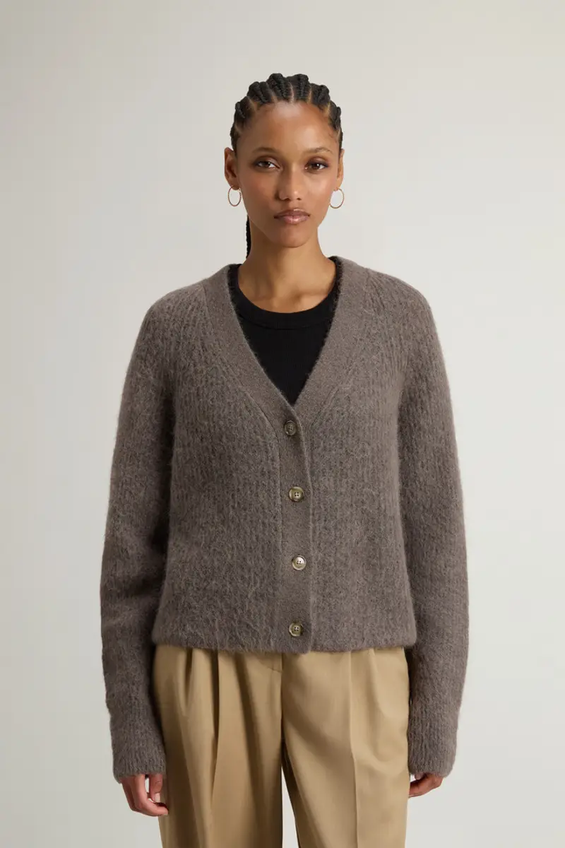 Woolrich Cardigan Donna Grigio 2414738