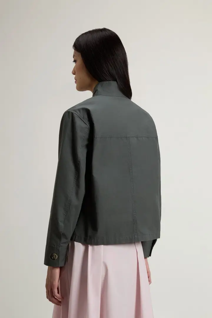 donna Giacca a camicia Field in puro cotone lavato Verde Forest Veil miniatura 2