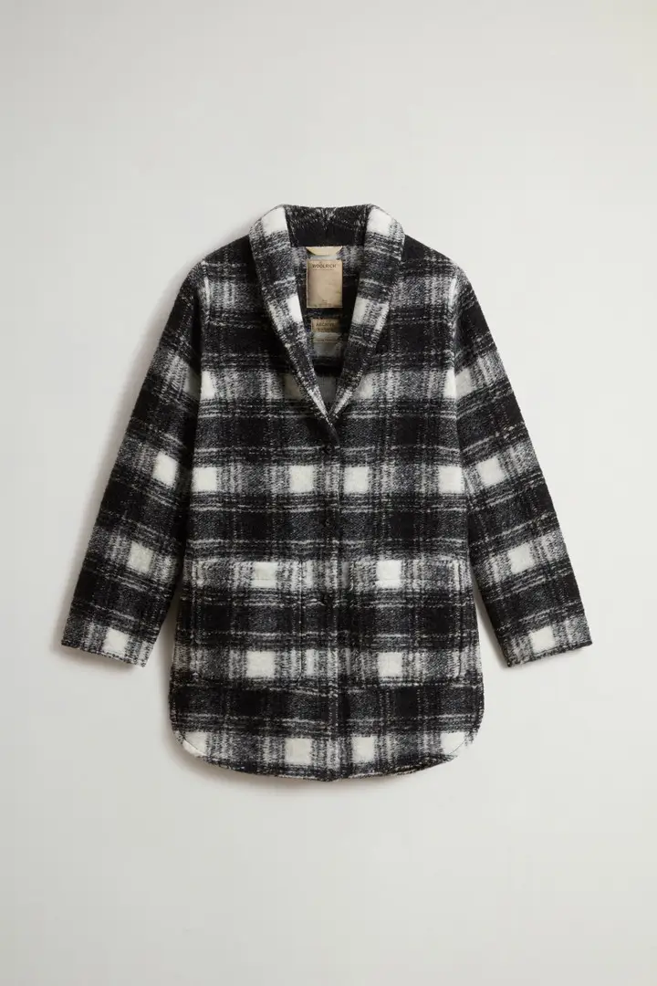 donna Giacca a camicia Gentry in misto lana Nero Black Check