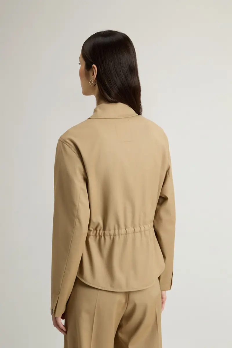 Woolrich Donna Giacca a camicia in misto lana Beige Taglia XXS miniatura 2