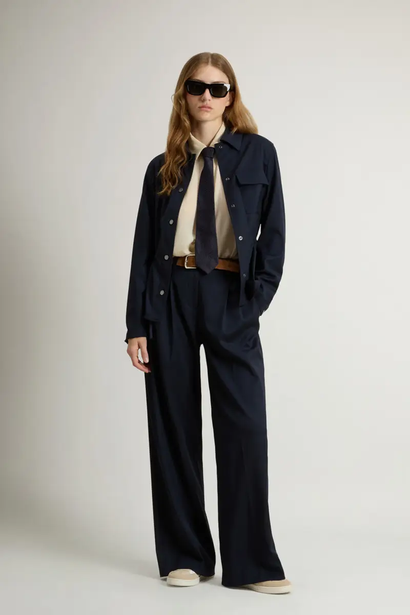 Woolrich Donna Giacca a camicia in misto lana Blu Taglia XXS