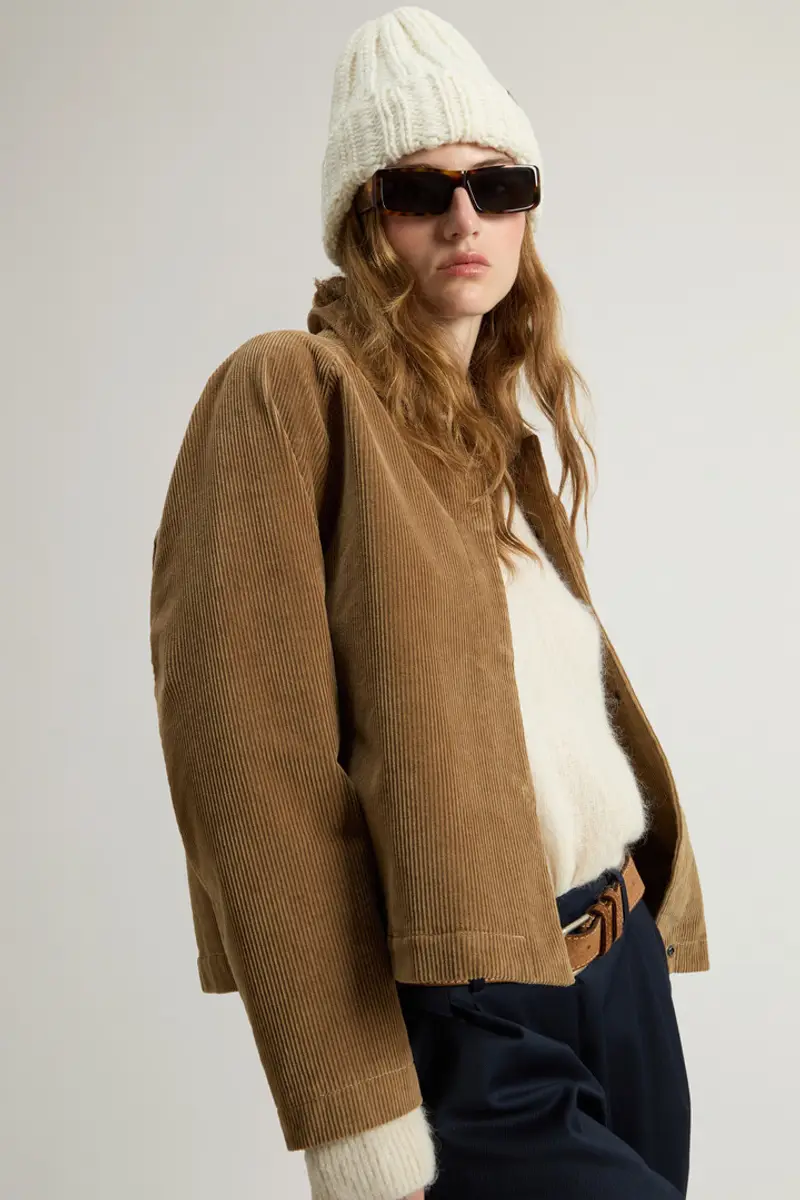 Woolrich Donna Giacca a camicia in velluto a coste Beige Taglia XXS miniatura 3