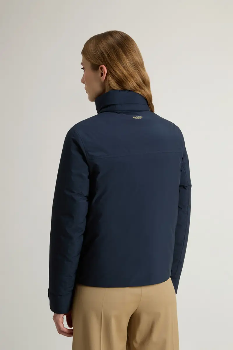 Donna Giacca Cloud con collo alto e cappuccio richiudibile Blu Melton Blue miniatura 2